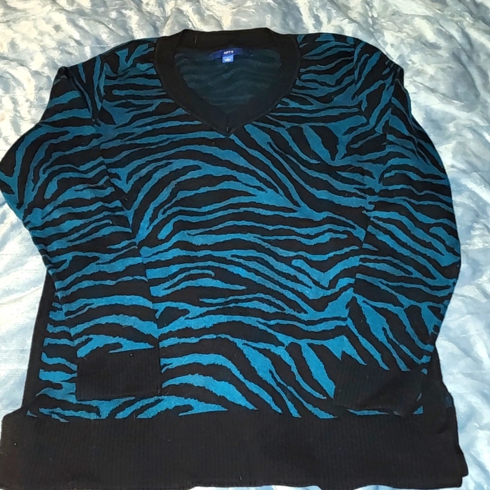 EUC Apt. 9 Zebra Print Sweater